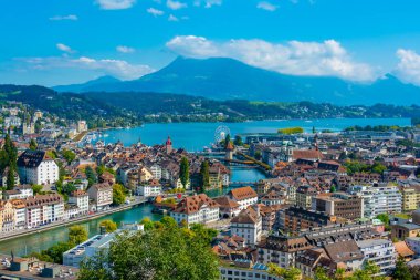 Guetsch Sarayı 'ndan Luzern' in Panorama manzarası.