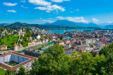 Guetsch Sarayı 'ndan Luzern' in Panorama manzarası.