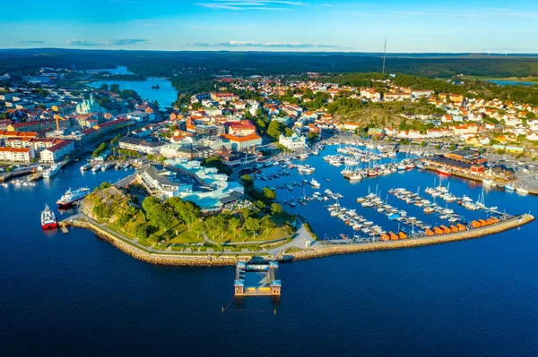 Vista Del Atardecer Ciudad Sueca Stromstad —  Fotos de Stock