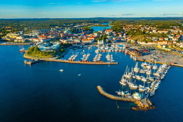 Вид Закат Шведского Города Стромстад — стоковое фото