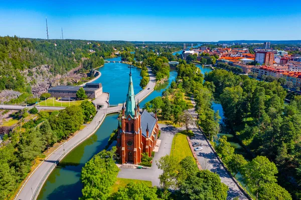 Blick Auf Eine Kirche Schwedischen Trollhattan — Stockfoto