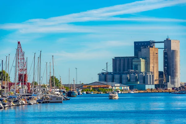 Paisaje Industrial Ciudad Sueca Halmstad — Foto de Stock