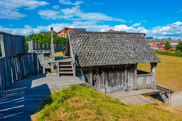 stock image Trelleborgen, a viking wooden fortress in Trelleborg, Sweden.