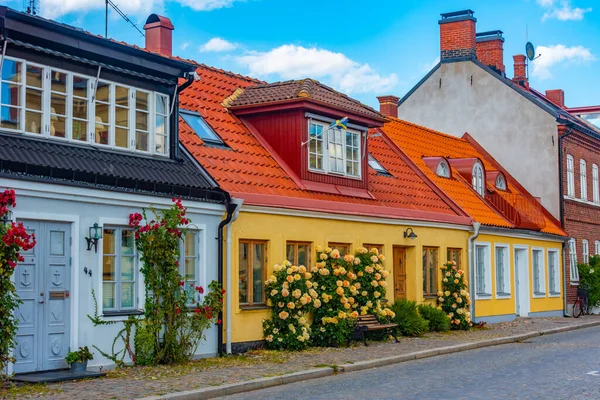 Calle Colorida Tradicional Ciudad Sueca Ystad — Foto de Stock