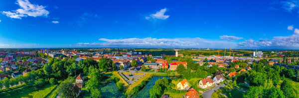 Aerial view of Kristianstad bastion in Sweden.