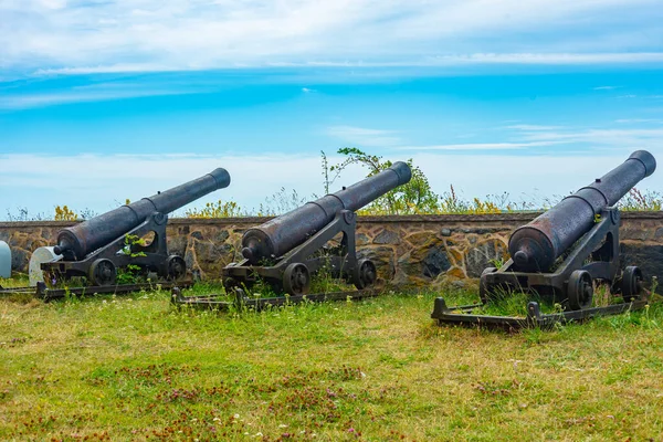 Canhões Porto Karlskrona Suécia — Fotografia de Stock