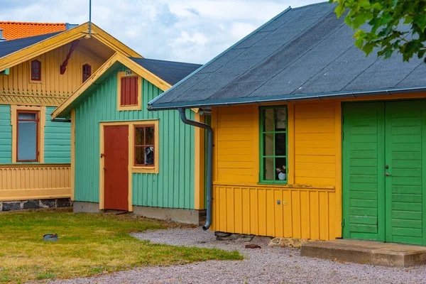 stock image Traditional port buildings in Karlskrona, Sweden..