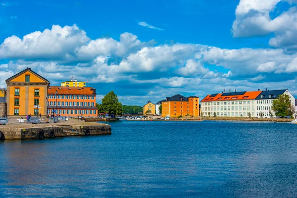Traditionelle Hafengebäude Karlskrona Schweden — Stockfoto