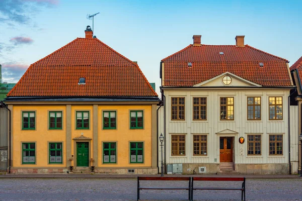 Bunte Holzhäuser Der Schwedischen Stadt Kalmar — Stockfoto