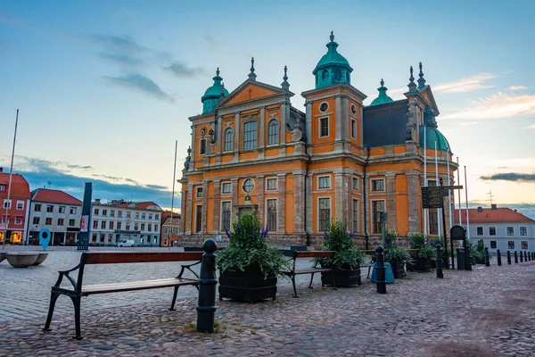 瑞典卡尔马大教堂日落 — 图库照片