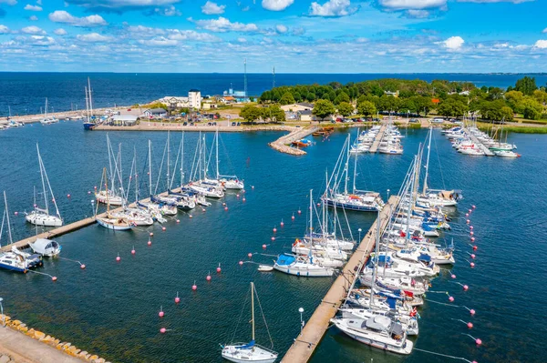 stock image Aerial view of Borgholm in Sweden.