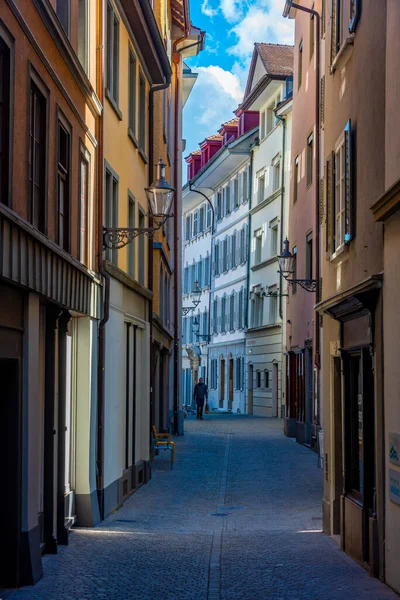 Historisk Gata Gamla Staden Luzern Schweiz — Stockfoto
