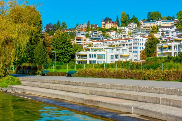 Waterfront Lake Lucerne Luzern Switzerland — Stock Photo, Image