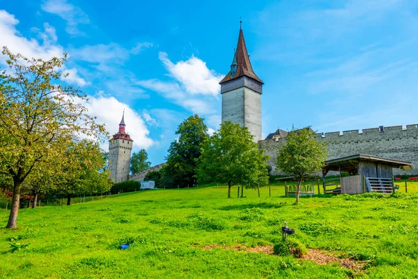 Festung Der Schweizer Stadt Luzern — Stockfoto