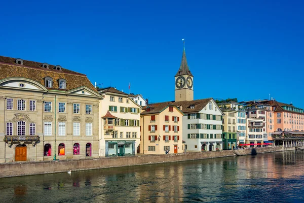 Panorama View Limmat River Zurich Switzerland — Stock Photo, Image