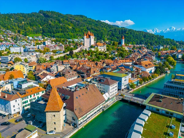 Panorama View City Center Swiss Town Thun — Stock Photo, Image