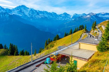 İsviçre 'de Schynige Platte bahn.