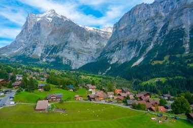 Grindelwald, İsviçre Panorama Manzarası.