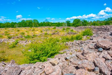 İsveç 'teki Oland Adası' ndaki İsmantorp Kalesi..