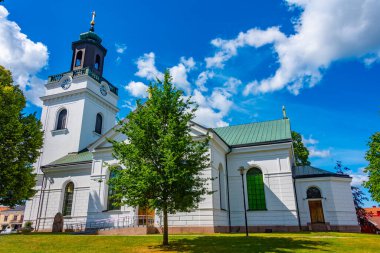 İsveç 'teki Eksjo Kilisesi manzarası.