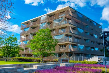 İsveç 'in Jonkping kasabasındaki konutlar.