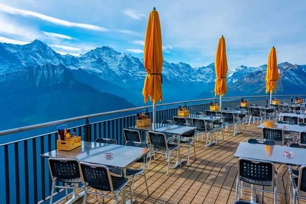 Berner Alpen Von Einem Restaurant Der Schynige Platte Der Schweiz — Stockfoto