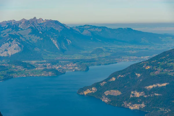 Panorama Thunersee Švýcarsku — Stock fotografie