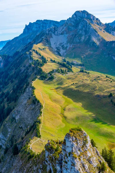 Vista Panorámica Los Alpes Berneses Desde Loucherhorn Suiza — Foto de Stock
