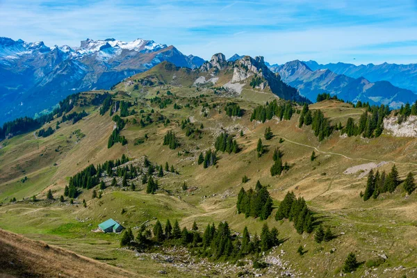 Πανόραμα Άποψη Του Schynige Platte Στην Ελβετία — Φωτογραφία Αρχείου
