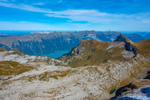 Rocky Krajobraz Obok Schynige Platte Pierwszy Szlak Turystyczny Szwajcarii — Zdjęcie stockowe