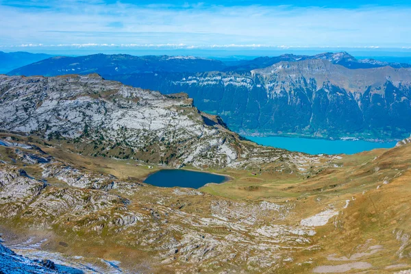 Widok Jezioro Brienzersee Wzdłuż Schynige Platte Pierwszy Szlak Turystyczny Szwajcarii — Zdjęcie stockowe