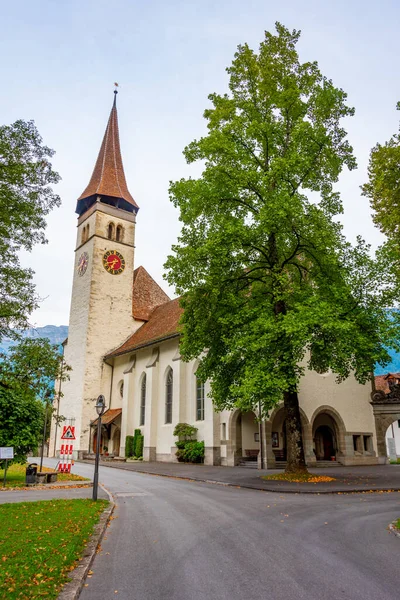 Zreformowany Kościół Zamkowy Interlaken Szwajcaria — Zdjęcie stockowe