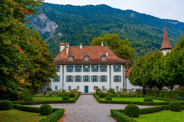 Château Interlaken Suisse Par Temps Nuageux — Photo