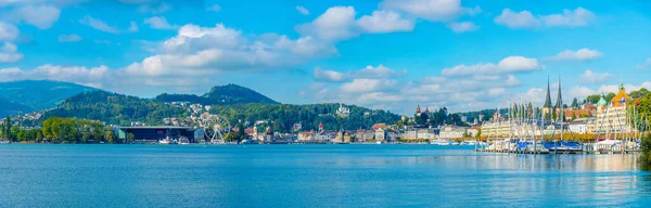 Старый Город Люцерн Вид Набережной Озера Люцерн Швейцария — стоковое фото