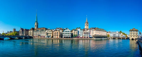 Panorama Kościoła Piotra Szwajcarskim Mieście Zurych — Zdjęcie stockowe
