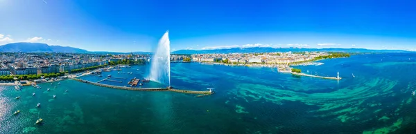 Панорама Швейцарського Міста Женева — стокове фото