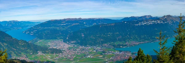 stock image Panorama view of Interlaken, Switzerland.