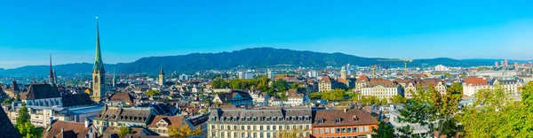 Pemandangan Kota Tua Zurich Swiss Dari Bukit Universitas — Stok Foto