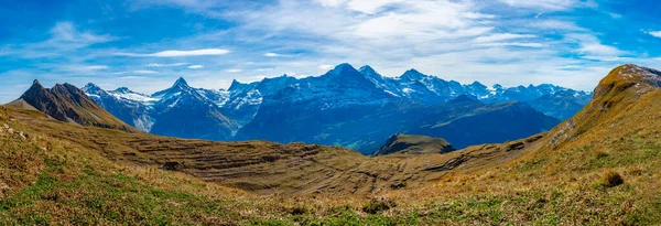 Panorama Över Bernese Alperna Från Schynige Platte Schweiz — Stockfoto