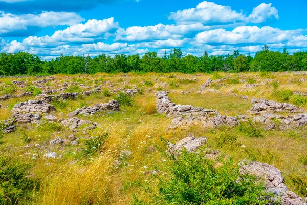 Pevnost Ismantorp Olandském Ostrově Švédsku — Stock fotografie