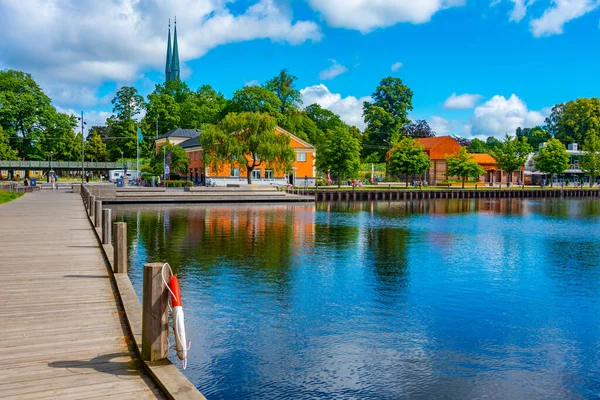 Променад Шведском Городе Ваксё Течение Дня — стоковое фото
