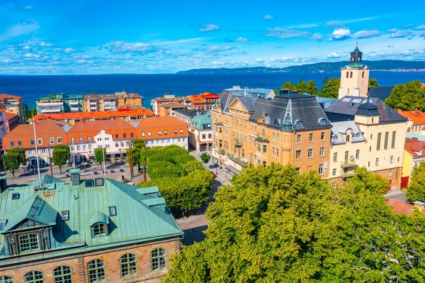 stock image Hovrttstorget square in Swedish town Jonkping.