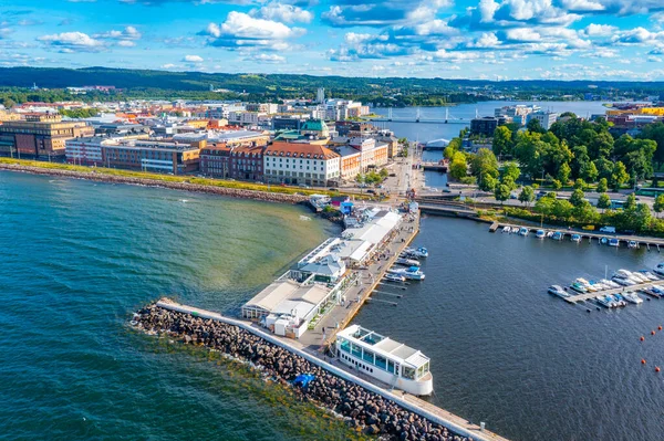 Panorama Utsikt Över Hamnen Svenska Staden Jonkping — Stockfoto