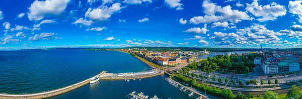 Panorama View Port Swedish Town Jonkping — Stock Photo, Image