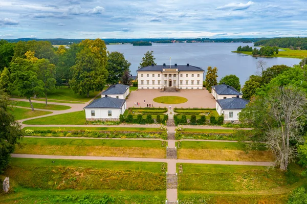 Schloss Stjernsund Einem Bewölkten Tag Schweden — Stockfoto