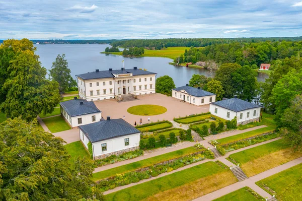 Schloss Stjernsund Einem Bewölkten Tag Schweden — Stockfoto