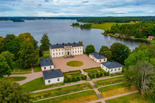 Château Stjernsund Par Une Journée Nuageuse Suède — Photo