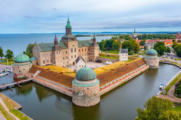 Luftaufnahme Der Burg Vadstena Schweden — Stockfoto