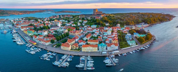 Sunset Kilátás Svéd Város Marstrand — Stock Fotó