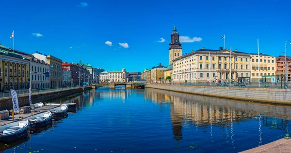 Gran Canal Portuario Stora Hamnkanalen Ciudad Sueca Goteborg — Foto de Stock